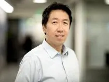 AI大師論壇中吳恩達的講者介紹投影片