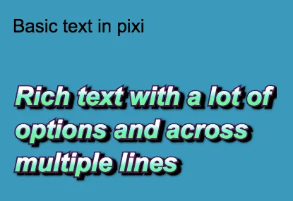 PixiJS TextStyle 文字效果