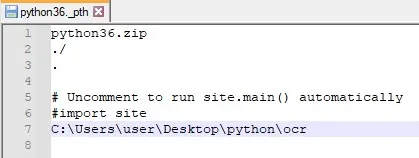 python39._pth 檔案內容範例截圖