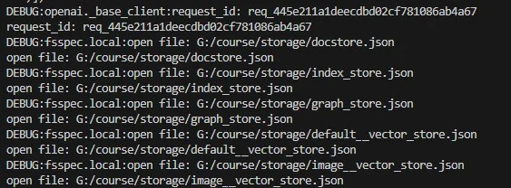LlamaIndex 生成 storage 資料夾