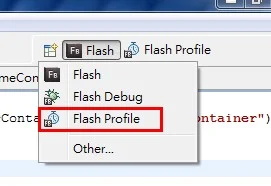 選擇 Flash Builder 工作區畫面