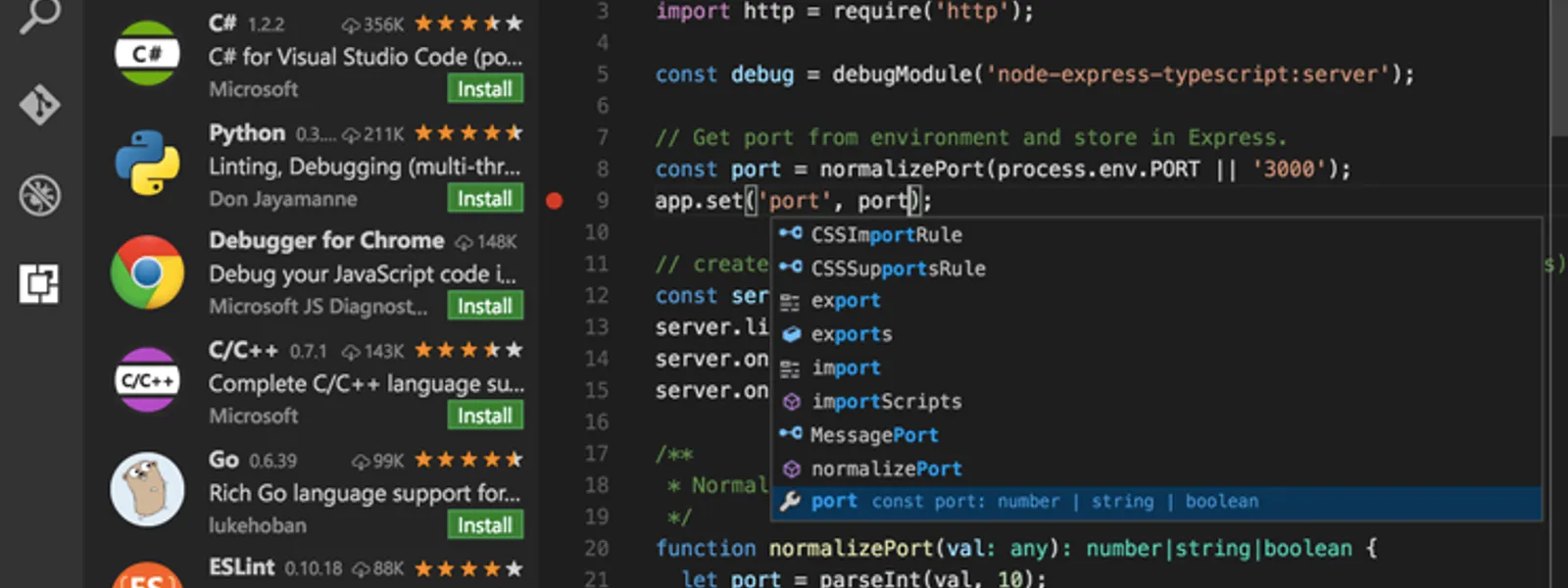 VS Code 官網畫面截圖，象徵連連看遊戲開發環境設定