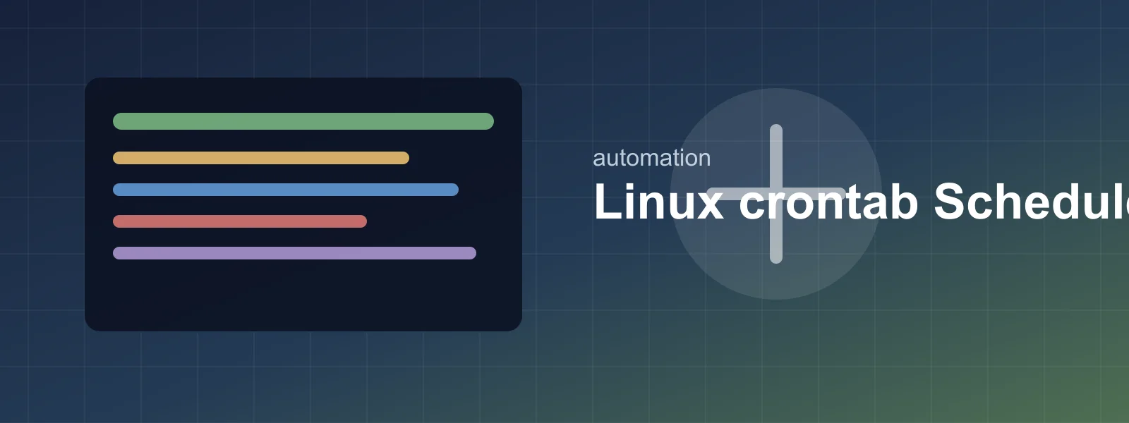 Linux crontab 排程與自動化任務示意圖