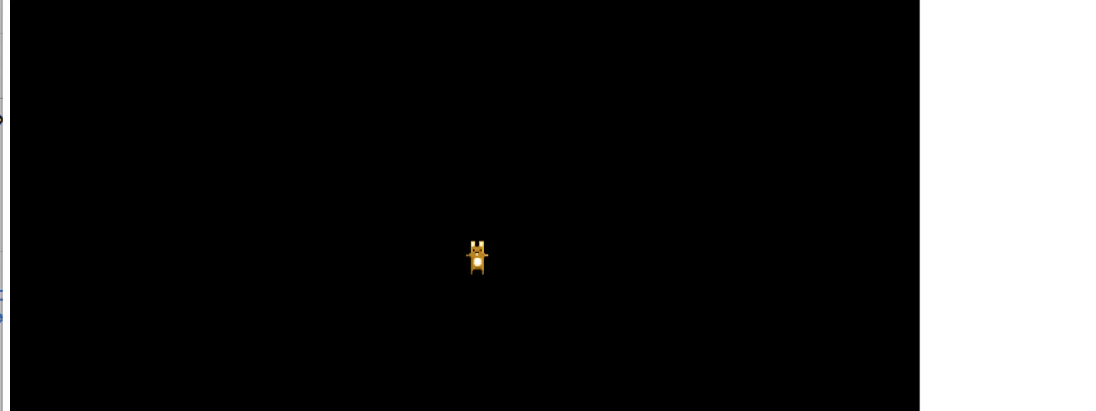 PixiJS 遊戲場景顯示在瀏覽器中的測試畫面