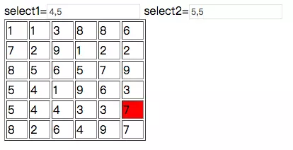AngularJS table 顯示連連看初始盤面