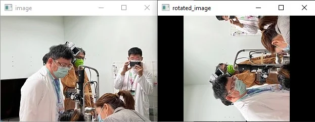 OpenCV 圖片旋轉前後結果截圖