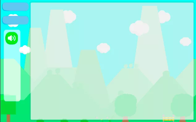 PixiJS 連連看遊戲畫面中的聲音按鈕