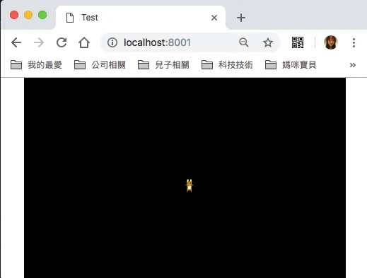 PixiJS 場景隨瀏覽器視窗縮放後的畫面