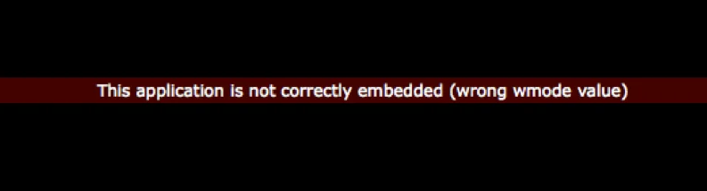 wmode設定錯誤時出現的錯誤畫面